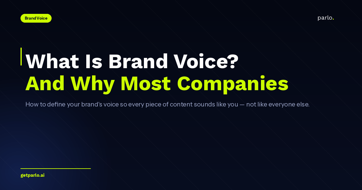 What Is Brand Voice? (And Why Most Companies Get It Wrong)