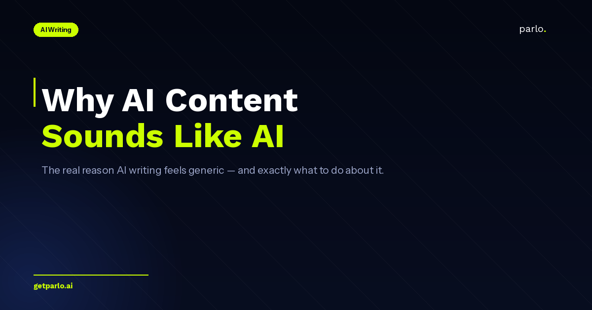 Why AI Content Sounds Like AI (And How to Fix It)